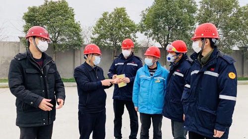 王大真到楚星公司、松滋肥業(yè)檢查疫情防控及安全生產(chǎn)情況(圖1)