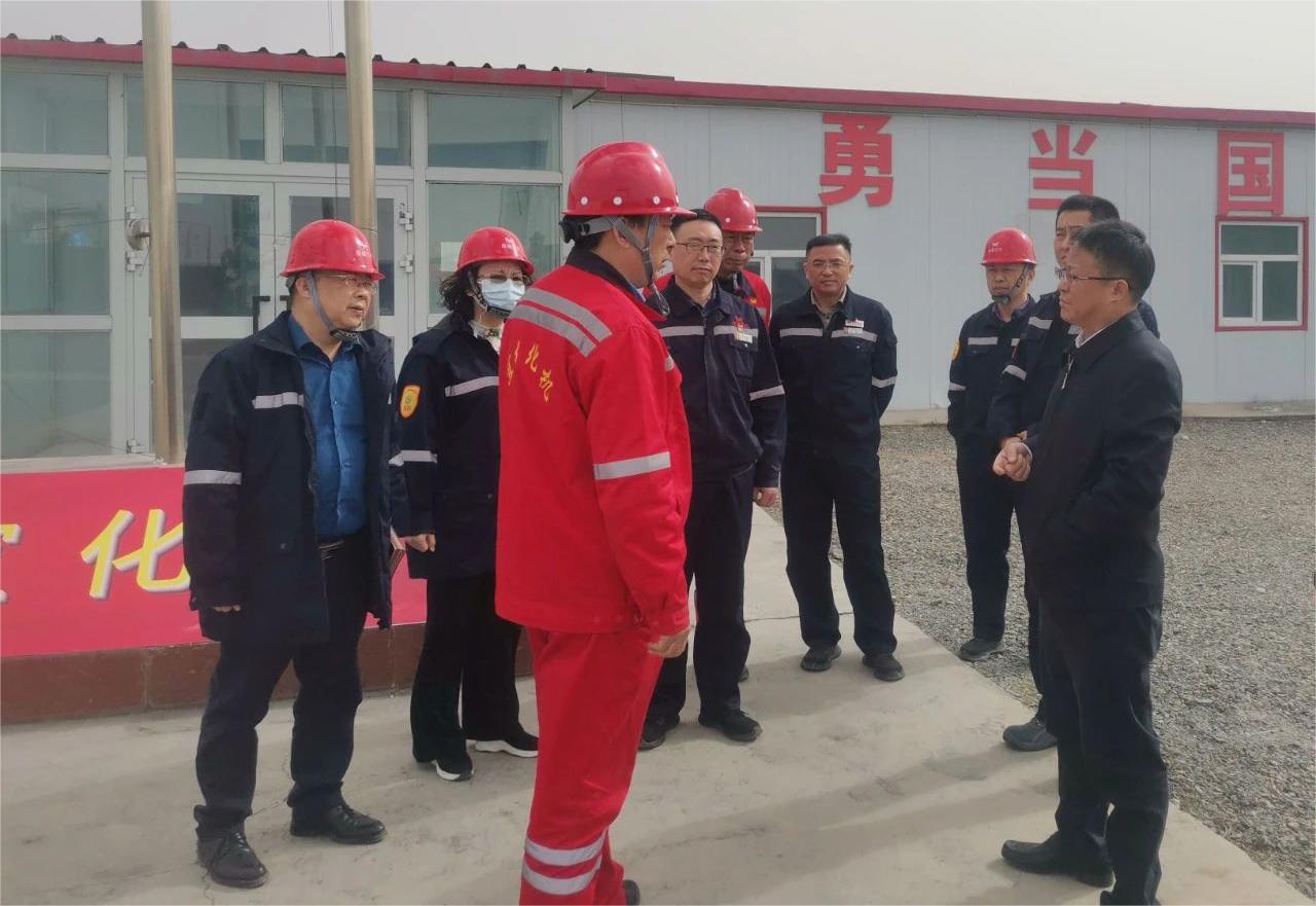 王大真一行到化機公司新疆工程項目部現(xiàn)場調研(圖1) 王大真一行到化機公司新疆工程項目部現(xiàn)場調研(圖1)