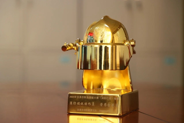 第一！股份公司鄢陽獲頒宜昌市消防設施操作員“榮譽金頭盔”(圖2)