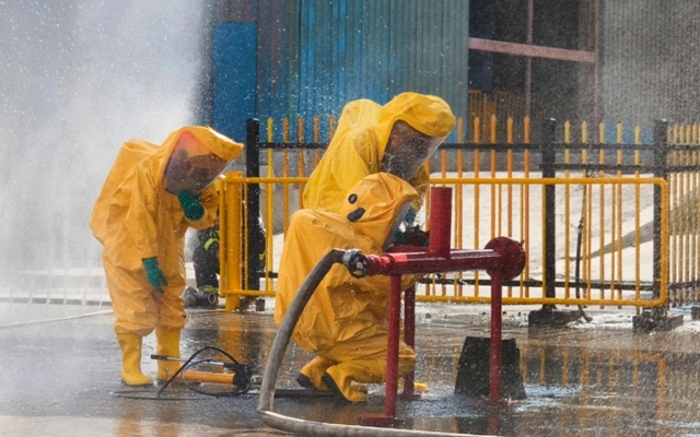 內(nèi)蒙古宜化開展危險化學(xué)品泄漏事故應(yīng)急演練